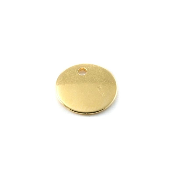 Disque métal rond 12 mm doré - Photo n°1