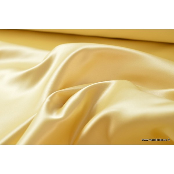 Tissu Satin duchesse polyester doré - Photo n°4