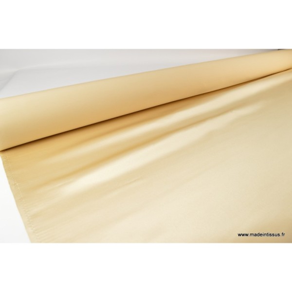 Tissu Satin duchesse polyester beige camel - Photo n°3