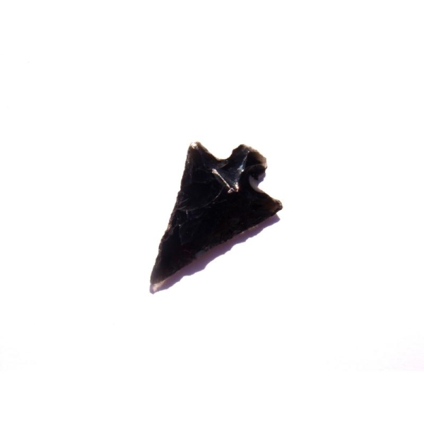 Obsidienne noire taillée main NON percée 45 MM x 30 MM - Photo n°1