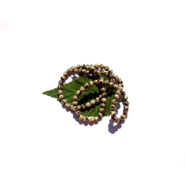 Jaspe Dalmatien multicolore : 20 Perles 4 MM de diamètre - Photo n°1