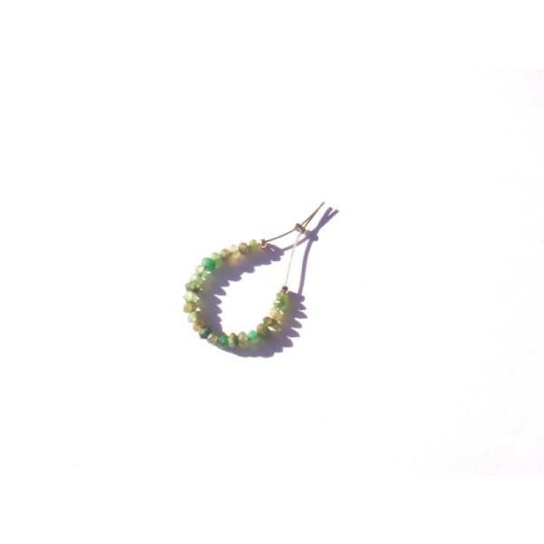 Chrysoprase : 24 MICRO rondelles facettée irrégulières 2,5 mm de diamètre x 2 MM - Photo n°1