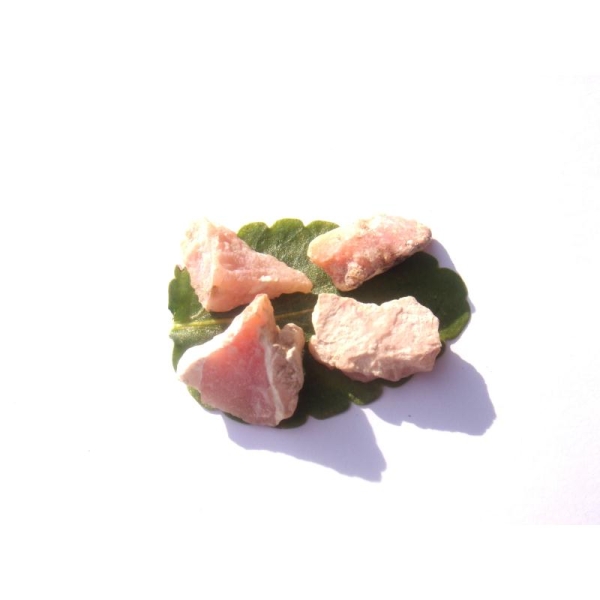 Opale Rose Pérou : 4 MINI pierres brutes 20/25 MM x 14/20 MM - Photo n°2