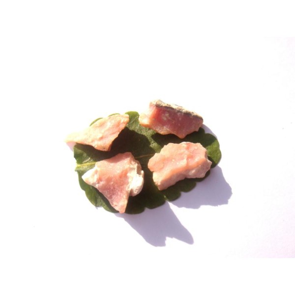 Opale Rose Pérou : 4 MINI pierres brutes 20/25 MM x 14/20 MM - Photo n°3