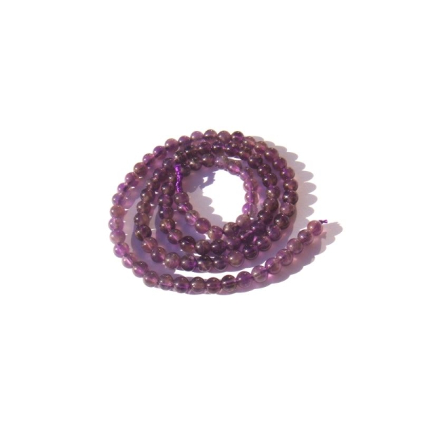 Améthyste multicolore : 10 Perles 3,5 MM de diamètre - Photo n°1