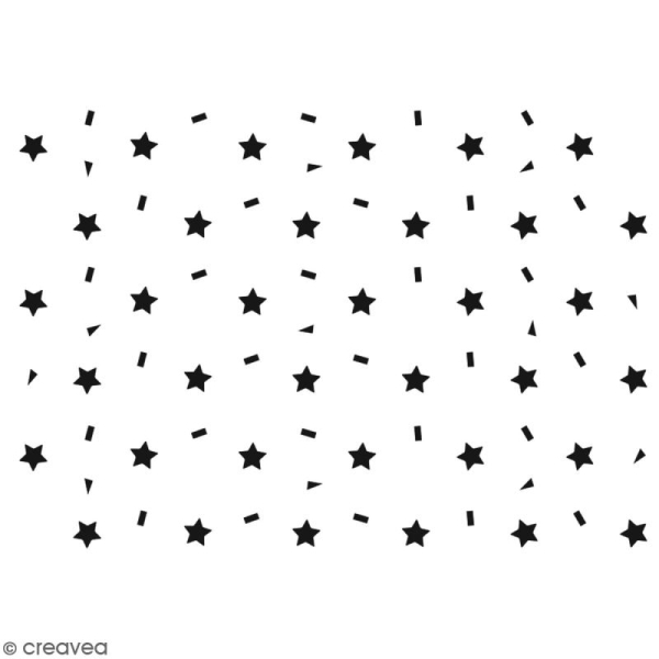 Pochoir multiusage A5 - Motif étoile - 1 planche - Collection Licorne - Photo n°2