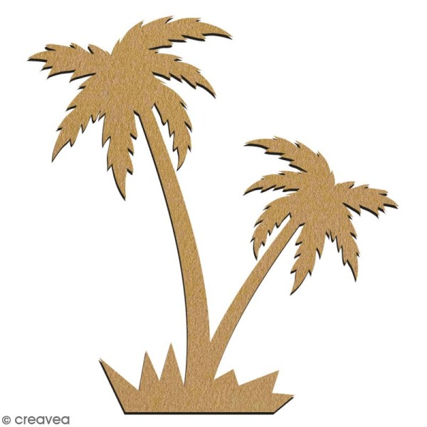 Double palmier en bois à décorer - 7 cm - Collection Summer - Photo n°2