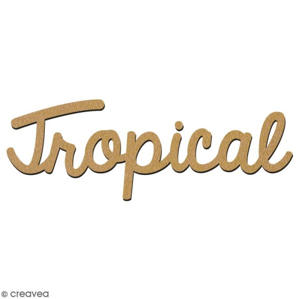 Tropical en bois à décorer - 15 cm - Collection Summer - Photo n°2
