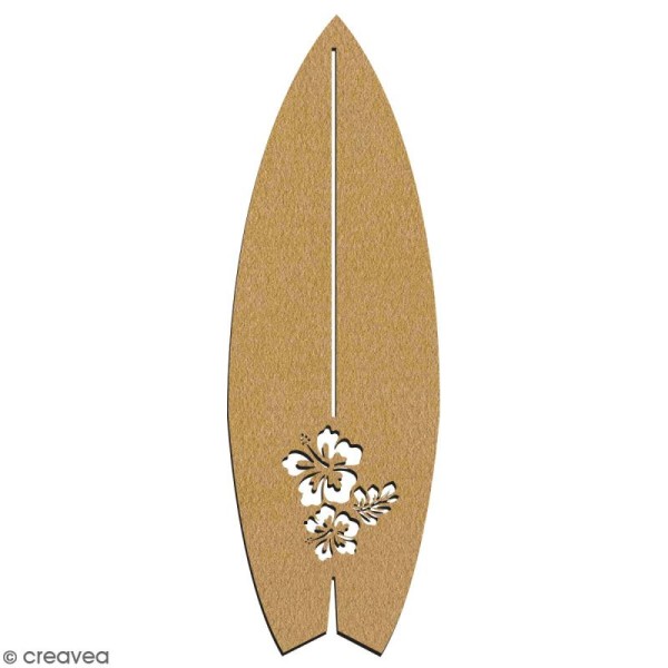 Planche de surf en bois à décorer - 28 cm - Collection Summer - Photo n°2