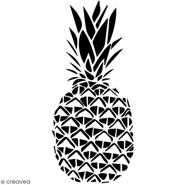 Pochoir multiusage A4 - Ananas - 1 planche - Collection Summer - Photo n°2