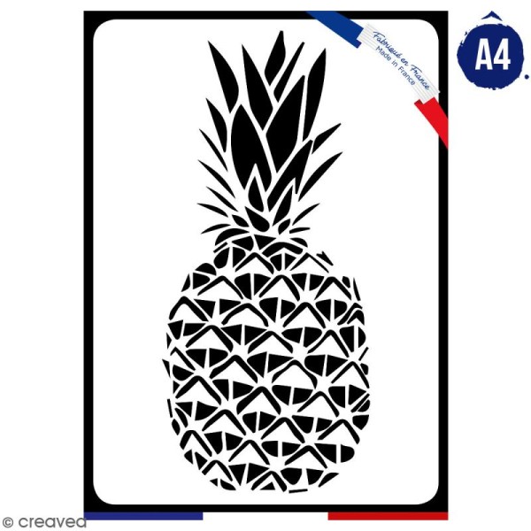 Pochoir multiusage A4 - Ananas - 1 planche - Collection Summer - Photo n°1