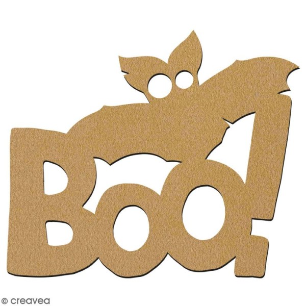 Boo en bois à décorer - 15 cm - Collection Halloween - Photo n°2