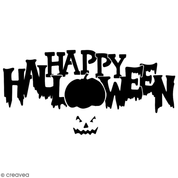 Pochoir multiusage A4 - Happy Halloween - 1 planche - Collection Halloween - Photo n°2