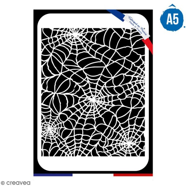 Pochoir multiusage A5 - Motif toile d'araignée - 1 planche - Collection - Photo n°1