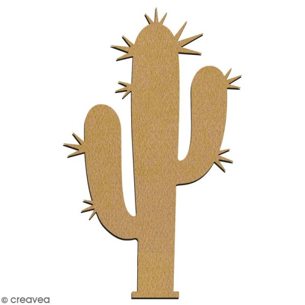 Cactus bras piquant en bois à décorer - 7 cm - Collection Lama / Cactus - Photo n°2