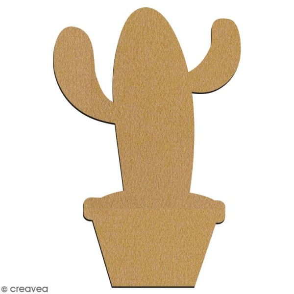 Cactus bras en bois à décorer - 7 cm - Collection Lama / Cactus - Photo n°2