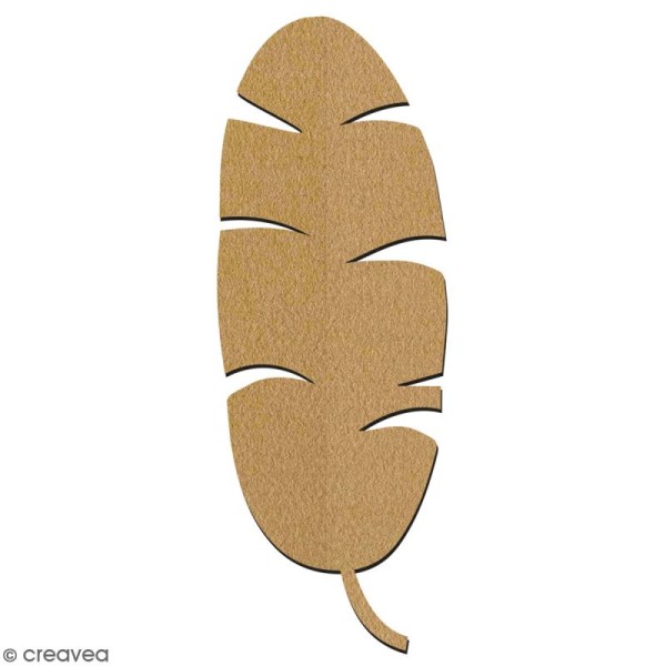 Feuille de bananier en bois à décorer - 7 cm - Collection Green - Photo n°2