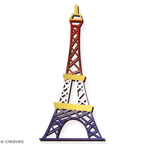 Tour Eiffel en bois à décorer - 15 cm - Collection Cocorico - Photo n°3
