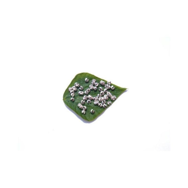 Cache perle : 100 Pièces 3 MM de diamètre couleur platine sans nickel - Photo n°1