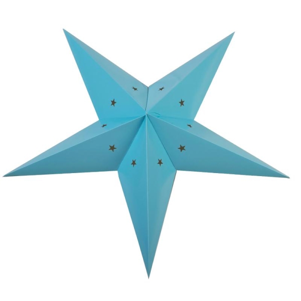 Lanterne étoile en carton - Bleu - 60cm - Photo n°1