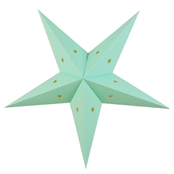 Lanterne étoile en carton - Mint - 60cm - Photo n°1