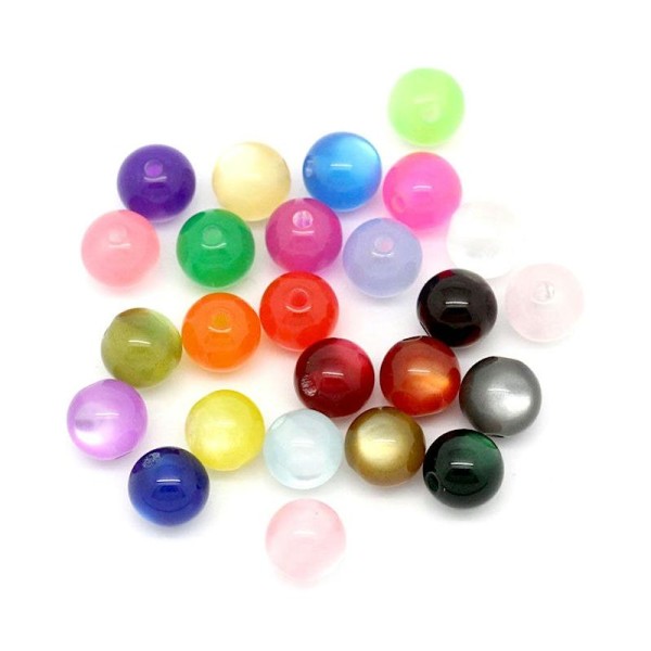 100pcs 8mm transparent rond à facettes acrylique perles choix de couleurs