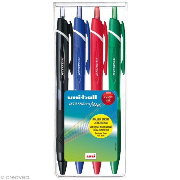 Assortiment stylos Uniball Jetstream - Classique x 4 - Photo n°1