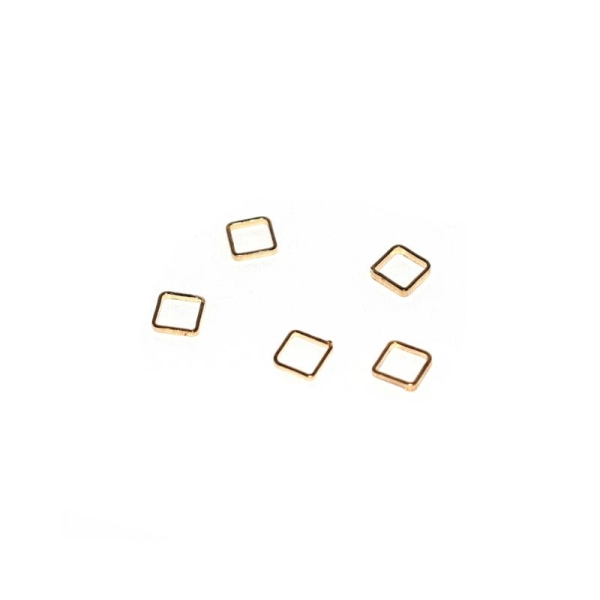Mini carré vide métal doré 5 mm - Photo n°1