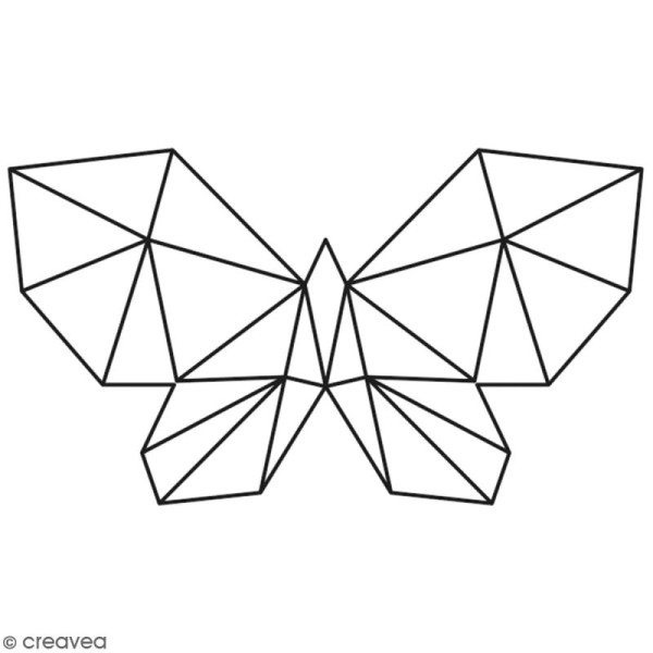 Tampon Bois Artemio - Papillon origami - 6,5 x 3,5 cm - Photo n°1