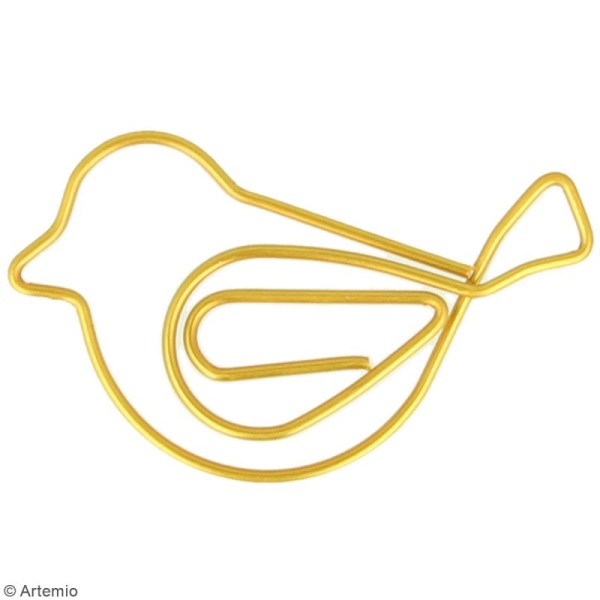 Trombones Oiseaux dorés - 4,5 x 3 cm - 6 pcs - Photo n°2