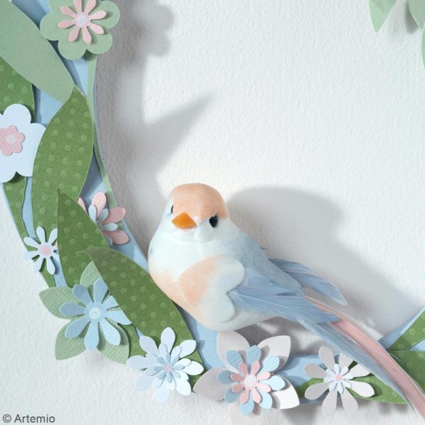 Oiseaux colorés sur pince - Plumes - Love story - 6 pcs - Photo n°6