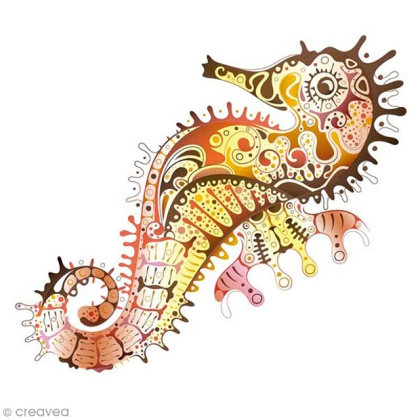 Sticker décoratif - Hippocampe - 10 x 10 cm - 2 pcs - Photo n°1