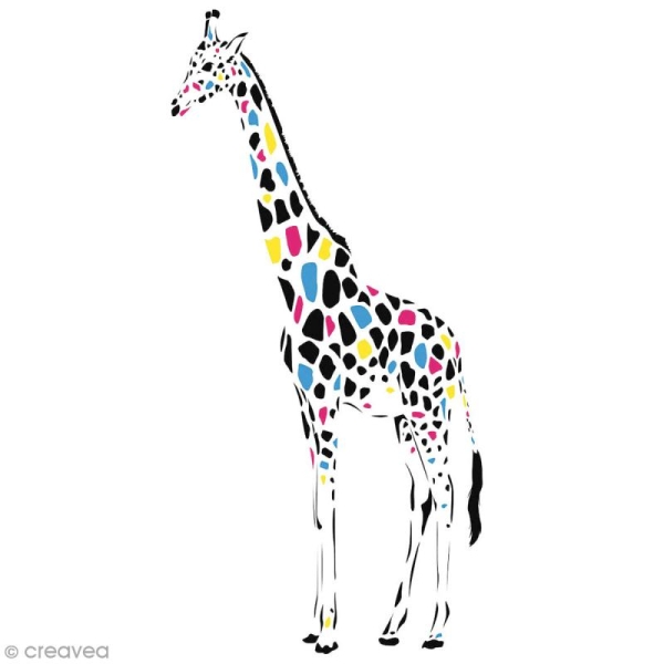 Sticker transfert thermocollant - Girafe - 10 x 20 cm - 1 pce - Photo n°1