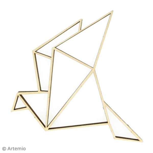 Forme en bois à décorer - Cocotte origami - 20 x 20 cm - Photo n°2