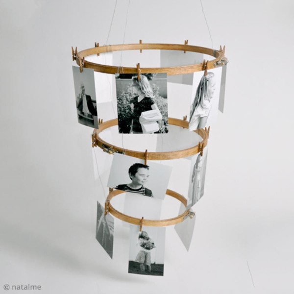 Cadre tambour broderie - Rond Blanc à broder - 17,5 cm - Photo n°4