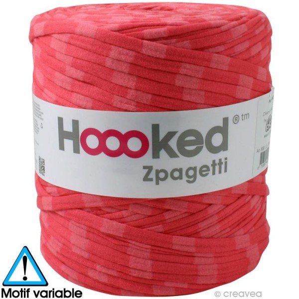 Zpagetti Hoooked DMC - Pelote Jersey Mix Rose 2 - 120 mètres - Photo n°2