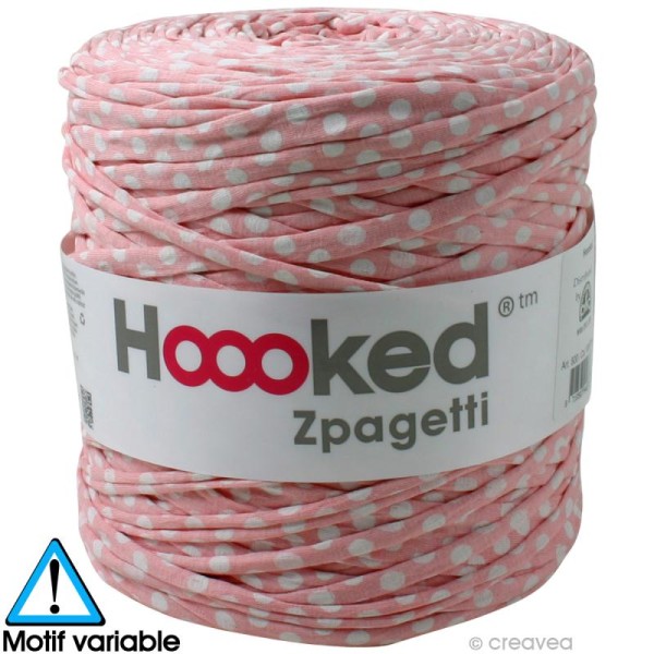 Zpagetti Hoooked DMC - Pelote Jersey Mix Rose 2 - 120 mètres - Photo n°4