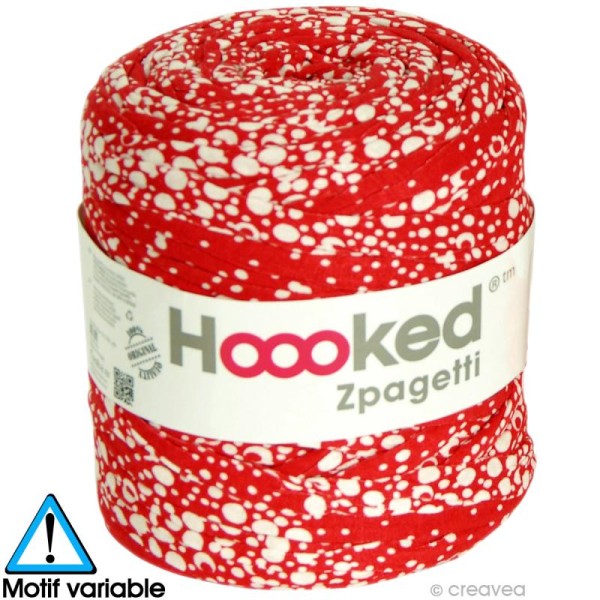 Zpagetti Hoooked DMC - Pelote Jersey Mix Rouge 2 - 120 mètres - Photo n°2