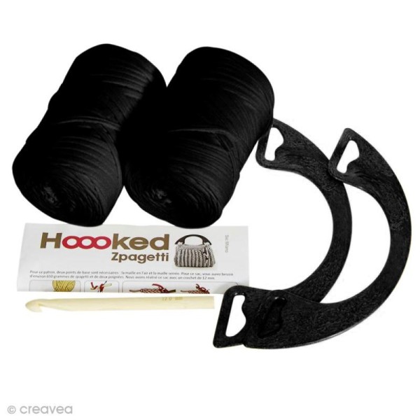 Kit Hoooked Zpagetti - Sac Milano Noir - Crochet et tricot - Photo n°1