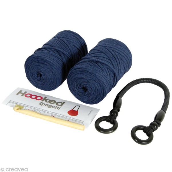 Kit Hoooked Zpagetti - Sac Rimini Bleu - Crochet et tricot - Photo n°1