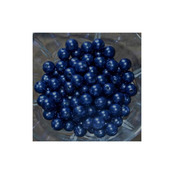 Perles bleues 10 mm - vendues par 20 - Photo n°1