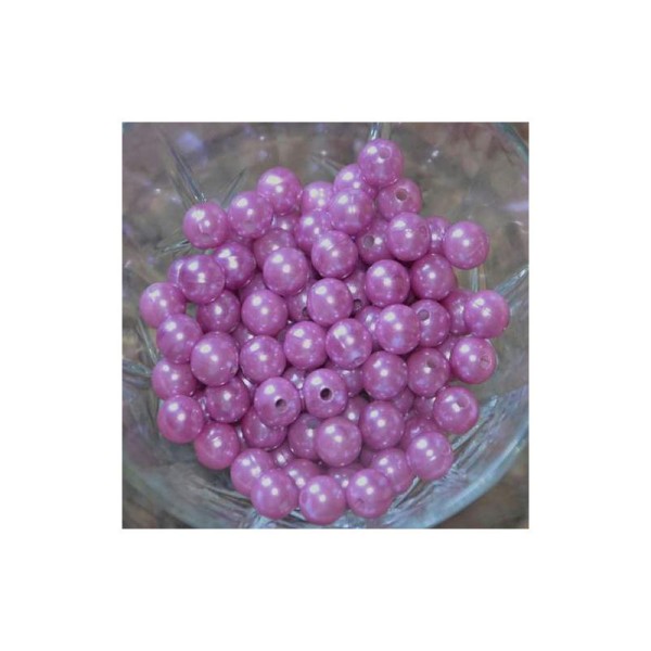 Perles roses 10 mm - vendues par 20 - Photo n°1