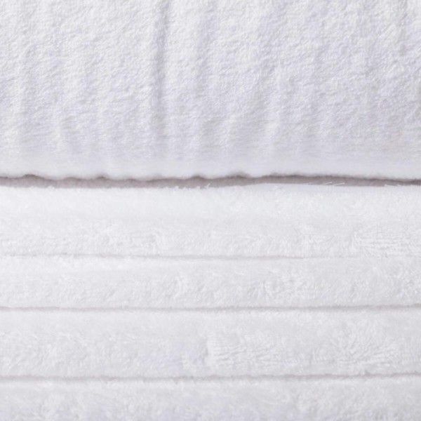 Tissu éponge uni Oeko-Tex - Blanc - Photo n°1