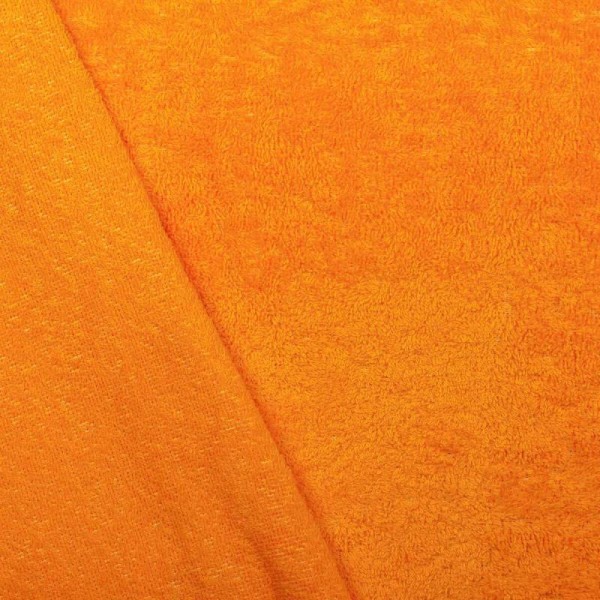 Tissu éponge uni Oeko-Tex - Orange vif - Photo n°2