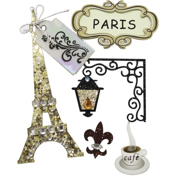 Planche de stickers 3d PARIS - Photo n°1