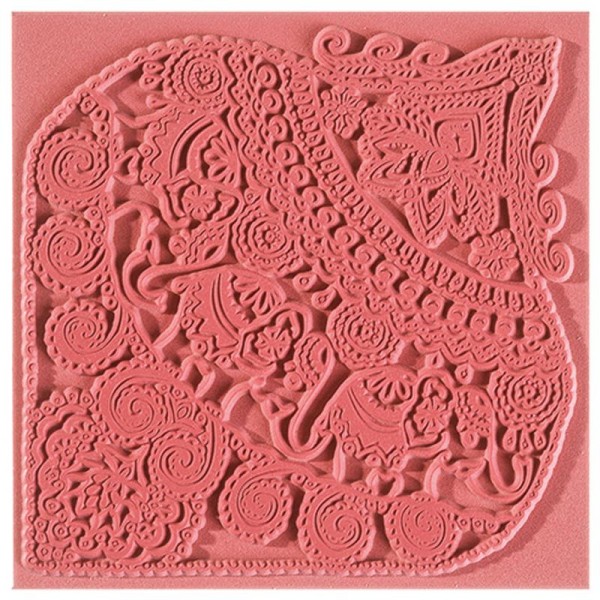 Plaque de texture pour pâte polymère Cernit (Plaque de texture INDIA ELEPHANT) - Photo n°2