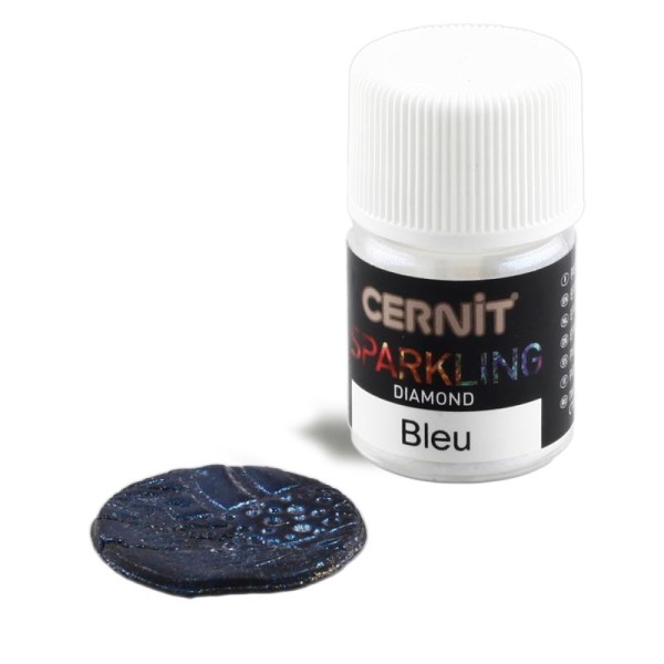 Poudre de Mica et de verre Cernit Sparkling (Cernit Sparkling - Couleurs et poids Diamond Bleu 5g) - Photo n°2