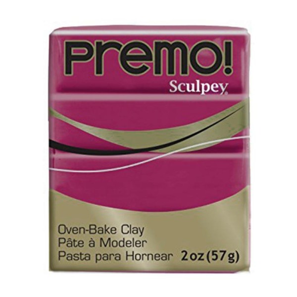 Pâte polymère Sculpey Premo (Conditionnement 57 g), (Couleurs Sculpey Premo Fuchsia) - Photo n°1