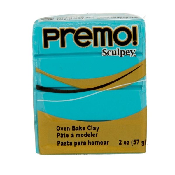 Pâte polymère Sculpey Premo (Conditionnement 57 g), (Couleurs Sculpey Premo Turquoise) - Photo n°1