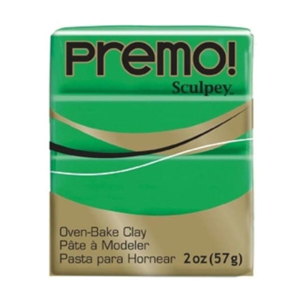 Pâte polymère Sculpey Premo (Conditionnement 57 g), (Couleurs Sculpey Premo Vert) - Photo n°1